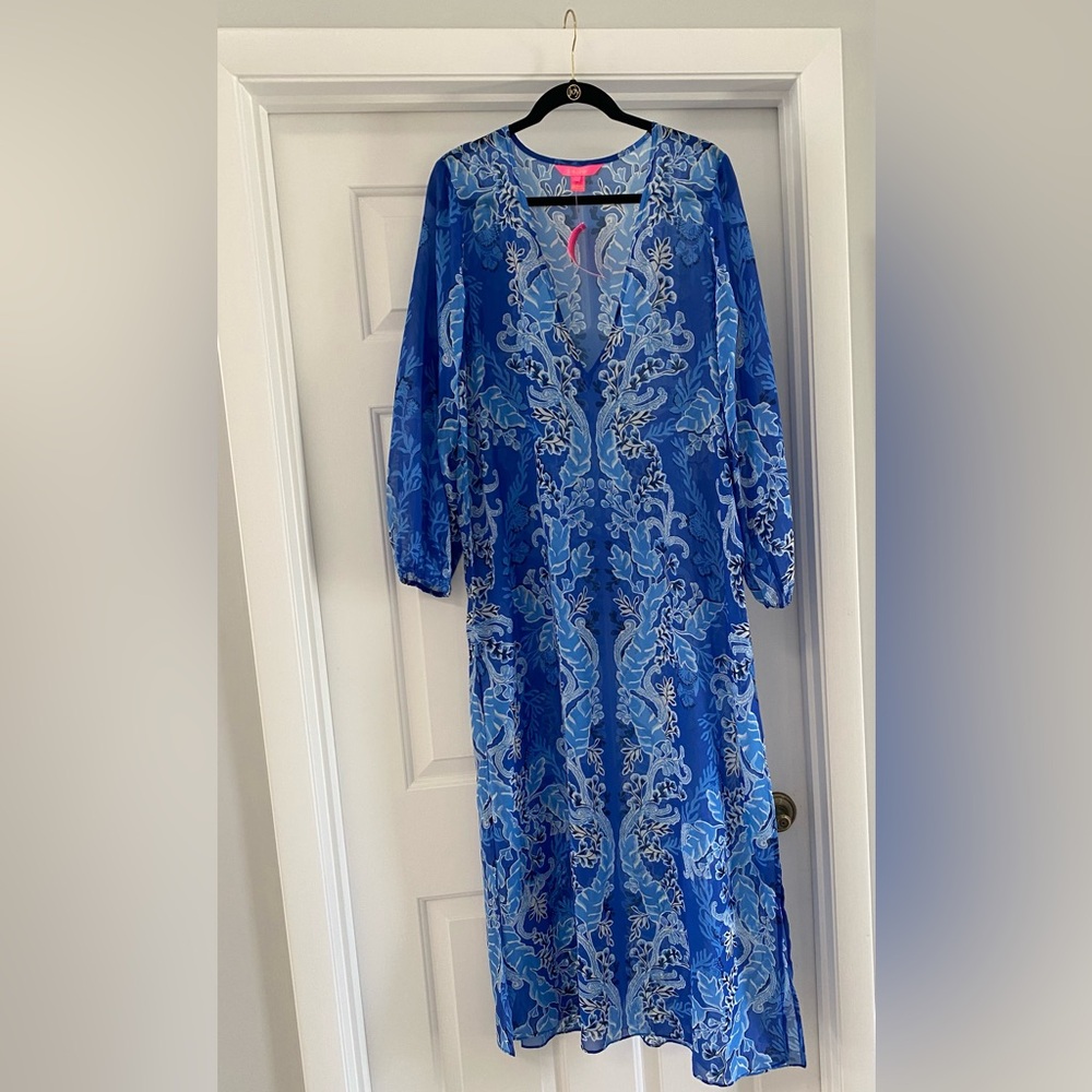Lilly Pulitzer Alba Blue Maxi Coverup